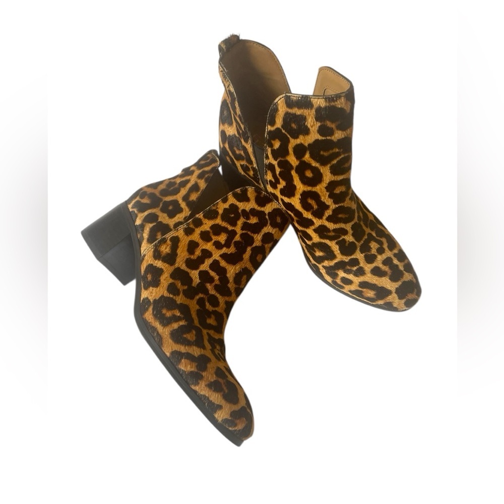 Franco Sarto Brown and Black Ankle Booties
